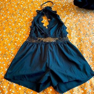Black sexy romper